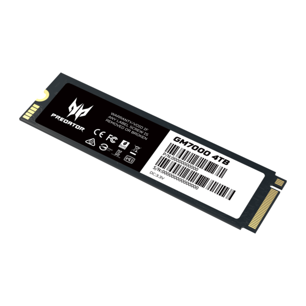 PREDATOR GM7000 4TB GEN4 NVME SSD WITH HEATSINK (R:7400MBs/W:6700MBs)