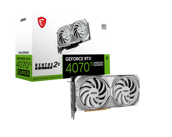 MSI GEFORCE RTX 4070 TI SUPER VENTUS 2X WHITE OC 16GB GDDR6X