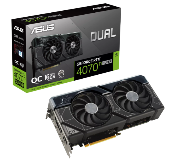 ASUS DUAL GEFORCE RTX 4070 TI SUPER OC EDITION 16GB GDDR6X