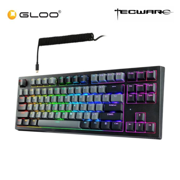 TECWARE PHANTOM+ ELITE 87 RGB BLACK MECHANICAL - WRAITH BROWN