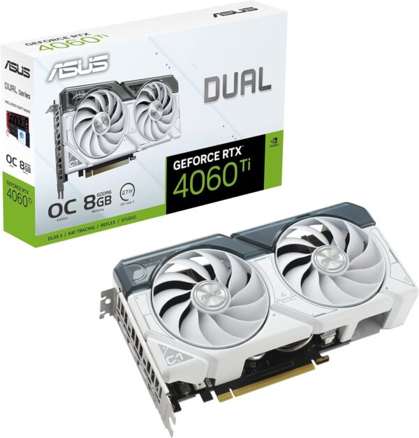 ASUS DUAL GEFORCE RTX 4060 TI WHITE OC EDITION 8GB GDDR6