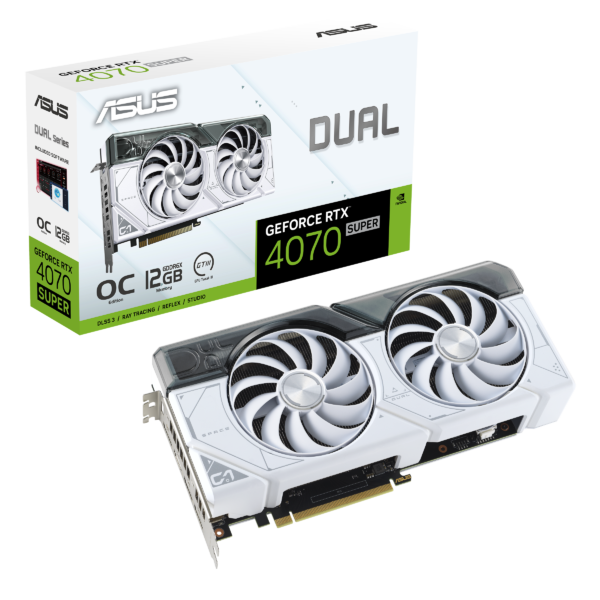 ASUS DUAL GEFORCE RTX 4070 WHITE OC EDITION 12GB GDDR6X