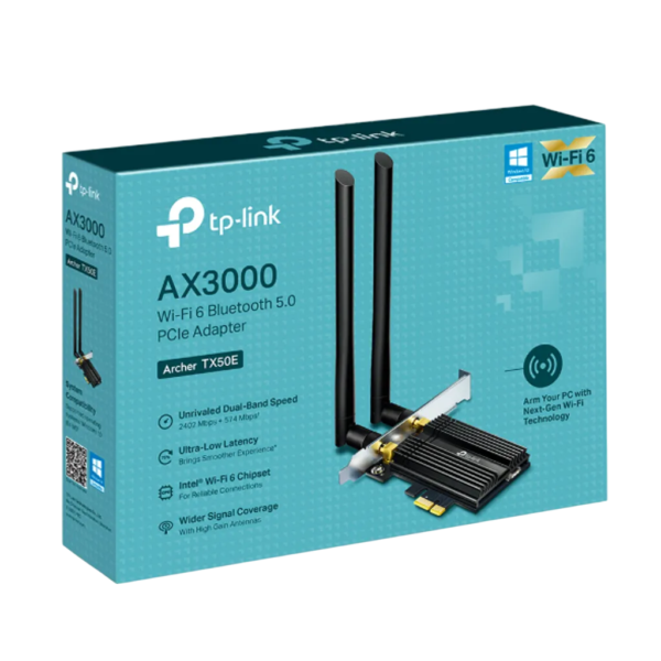 TP-LINK ARCHER TX50E AX3000 PCIE (WIFI 6 + BT 5.2)
