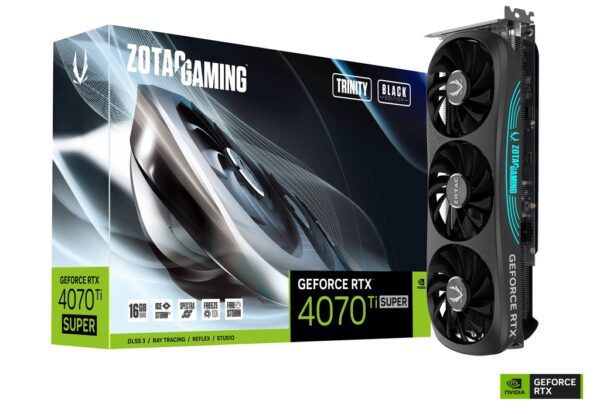 ZOTAC GAMING GEFORCE RTX 4070 TI SUPER TRINITY BLACK EDITION 16GB GDDR6X